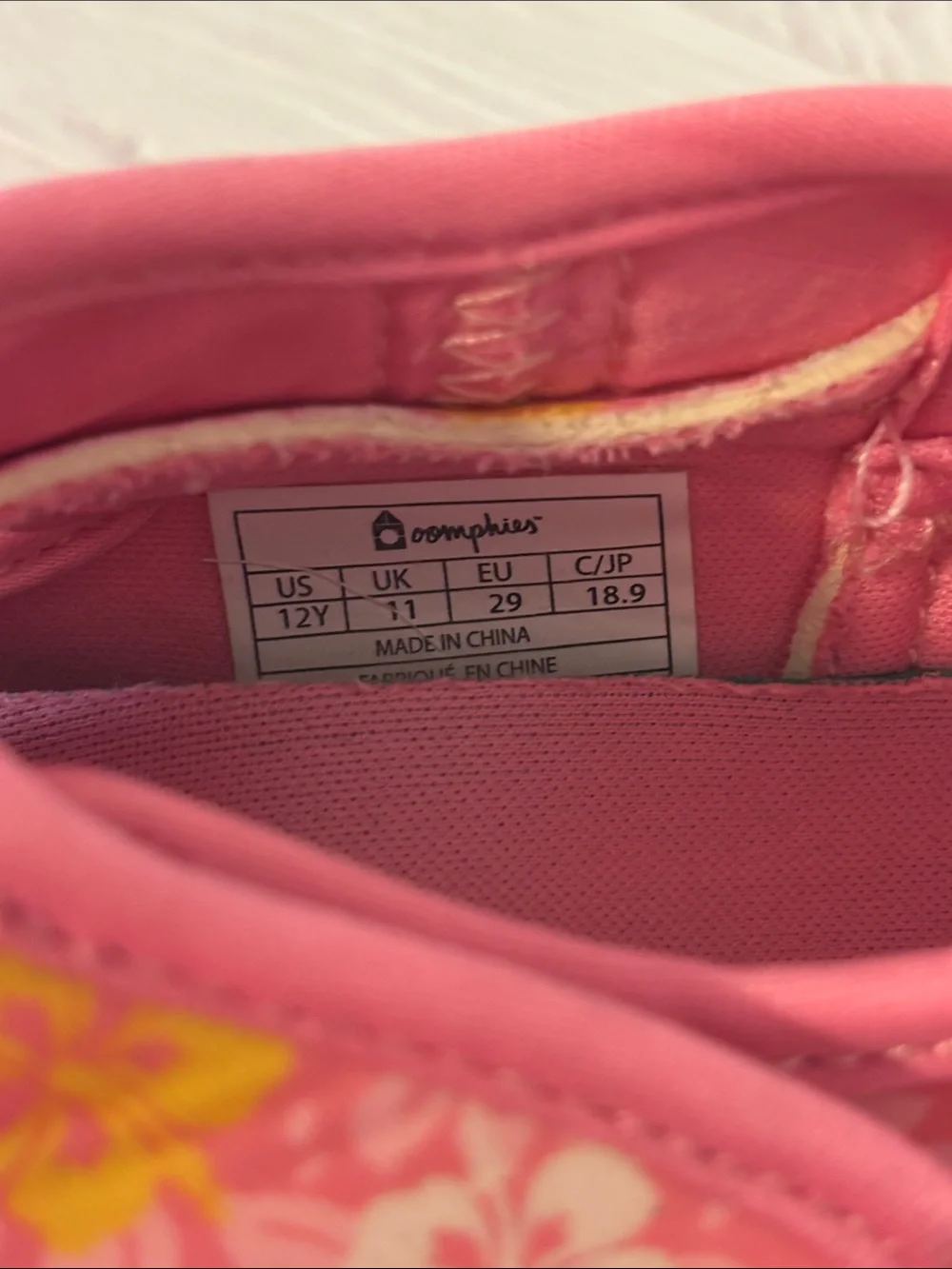 💖 Oomphies Splash Girls Tropical Pink Floral Water Shoes | Toddler size 12